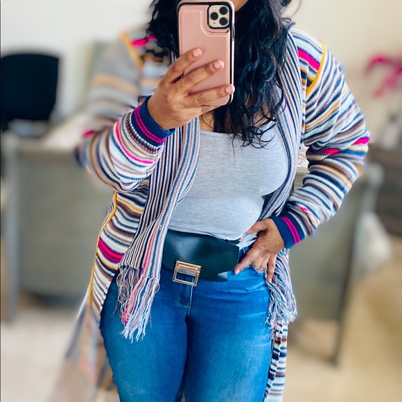 🔥🔥COZY LONG CARDIGAN W/FRINGE🔥🔥NEW - Picture 2 of 7